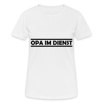 opa im dienst - Frauen T-Shirt atmungsaktiv - Weiß - Vorne - AI Model Female 172 dark (172cm)