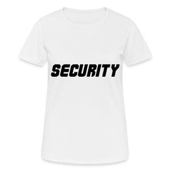 security - T-shirt respirant Femme - blanc - Devant - AI Model Female 172 dark (172cm)