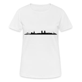 Skyline Oslo - Frauen T-Shirt atmungsaktiv - Weiß - Vorne - AI Model Female 172 dark (172cm)