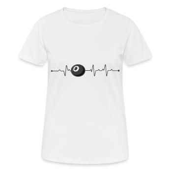 Battements de cœur de billard - T-shirt respirant Femme - blanc - Devant - AI Model Female 172 dark (172cm)