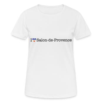 I love Salon de Provence - Frauen T-Shirt atmungsaktiv - Weiß - Vorne - AI Model Female 172 dark (172cm)