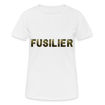 FUSILIER EN CAMOUFLAGE - T-shirt respirant Femme - blanc - Devant - AI Model Female 172 dark (172cm)