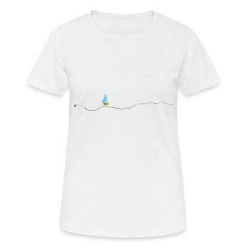 Schiff Ukraine - Frauen T-Shirt atmungsaktiv - Weiß - Vorne - AI Model Female 172 dark (172cm)
