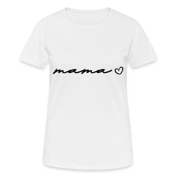 Mama Herz - Frauen T-Shirt atmungsaktiv - Weiß - Vorne - AI Model Female 172 dark (172cm)