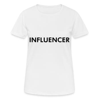 Influencer Slogan - Logo - Advertising - Marketing - Women's Breathable T-Shirt - white - Front - AI Model Female 172 dark (172cm)