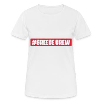 Greece Crew - Frauen T-Shirt atmungsaktiv - Weiß - Vorne - AI Model Female 172 dark (172cm)
