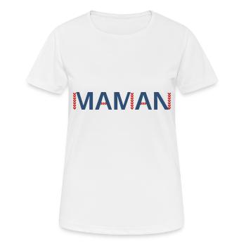 Idée cadeau maman - T-shirt respirant Femme - blanc - Devant - AI Model Female 172 dark (172cm)