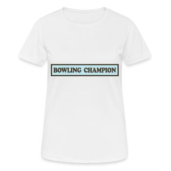 Bowling - Frauen T-Shirt atmungsaktiv - Weiß - Vorne - AI Model Female 172 dark (172cm)
