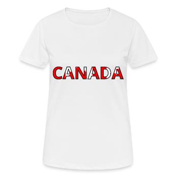 Kanada Flagge - Frauen T-Shirt atmungsaktiv - Weiß - Vorne - AI Model Female 172 dark (172cm)