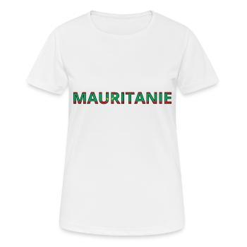 Drapeau Mauritanie - T-shirt respirant Femme - blanc - Devant - AI Model Female 172 dark (172cm)