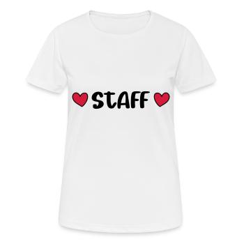 Cœur du personnel - T-shirt respirant Femme - blanc - Devant - AI Model Female 172 dark (172cm)