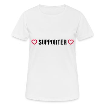 Cœur de supporter - T-shirt respirant Femme - blanc - Devant - AI Model Female 172 dark (172cm)