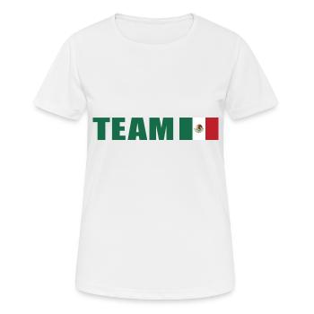 Support-Team Mexiko - Frauen T-Shirt atmungsaktiv - Weiß - Vorne - AI Model Female 172 dark (172cm)