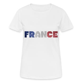 Modèle drapeau France France - T-shirt respirant Femme - blanc - Devant - AI Model Female 172 dark (172cm)
