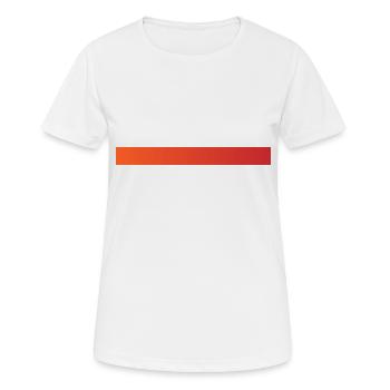 Rayures de barres dégradées orange - T-shirt respirant Femme - blanc - Devant - AI Model Female 172 dark (172cm)