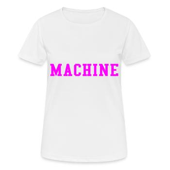 MACHINE (PINK) - T-shirt respirant Femme - blanc - Devant - AI Model Female 172 dark (172cm)