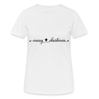 Joyeux Noël - T-shirt respirant Femme - blanc - Devant - AI Model Female 172 dark (172cm)