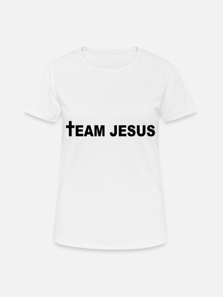 Team Jesus Christus Gott Glaube - Frauen T-Shirt atmungsaktiv - Weiß