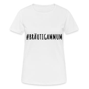 Hochzeit Sohn - Bräutigams MUM - Frauen T-Shirt atmungsaktiv - Weiß - Vorne - AI Model Female 172 dark (172cm)