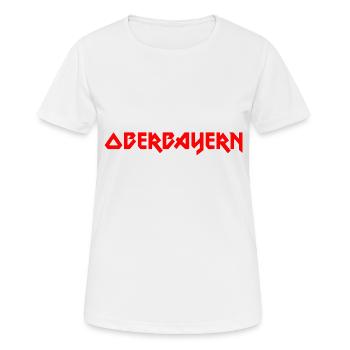 Modisches Heimat OBERBAYERN Metal-Design - Frauen T-Shirt atmungsaktiv - Weiß - Vorne - AI Model Female 172 dark (172cm)