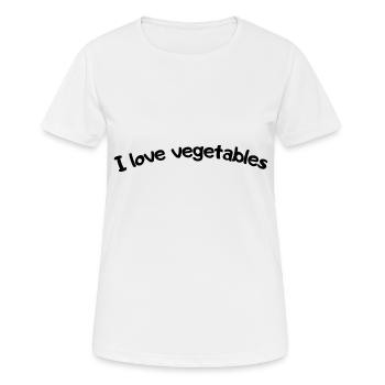 I love vegetables - Frauen T-Shirt atmungsaktiv - Weiß - Vorne - AI Model Female 172 dark (172cm)