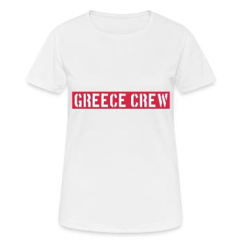 Greece Crew - Frauen T-Shirt atmungsaktiv - Weiß - Vorne - AI Model Female 172 dark (172cm)