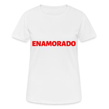 verliebt Spanisch Sprache - Frauen T-Shirt atmungsaktiv - Weiß - Vorne - AI Model Female 172 dark (172cm)