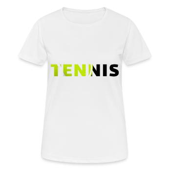 Tennis-originelle Geschenkidee - Frauen T-Shirt atmungsaktiv - Weiß - Vorne - AI Model Female 172 dark (172cm)