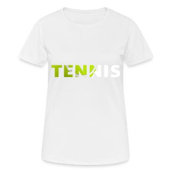 Tennis-originelle Geschenkidee - Frauen T-Shirt atmungsaktiv - Weiß - Vorne - AI Model Female 172 dark (172cm)