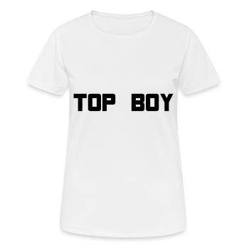 top boy - T-shirt respirant Femme - blanc - Devant - AI Model Female 172 dark (172cm)