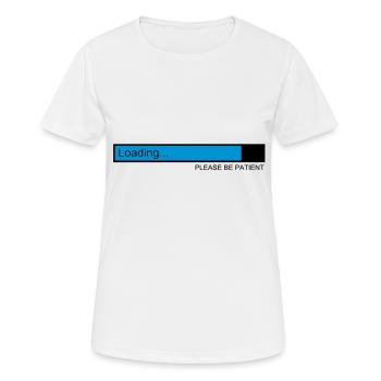 loading / loading bar / pc / download - Women's Breathable T-Shirt - white - Front - AI Model Female 172 dark (172cm)