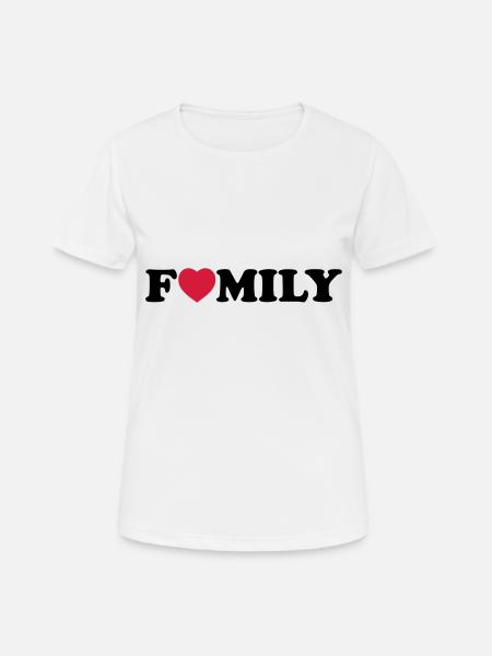 Family heart - Women's Breathable T-Shirt - white