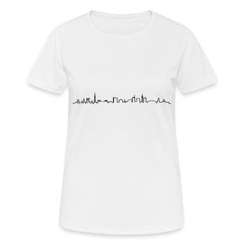 Skyline Ruhrgebiet Linie - Frauen T-Shirt atmungsaktiv - Weiß - Vorne - AI Model Female 172 dark (172cm)