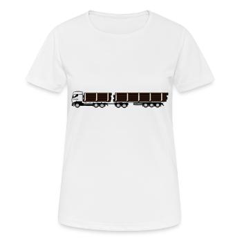 Camion camion camion - T-shirt respirant Femme - blanc - Devant - AI Model Female 172 dark (172cm)