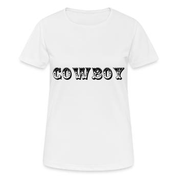 cowboy - Frauen T-Shirt atmungsaktiv - Weiß - Vorne - AI Model Female 172 dark (172cm)