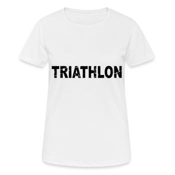 Triathlon - Frauen T-Shirt atmungsaktiv - Weiß - Vorne - AI Model Female 172 dark (172cm)