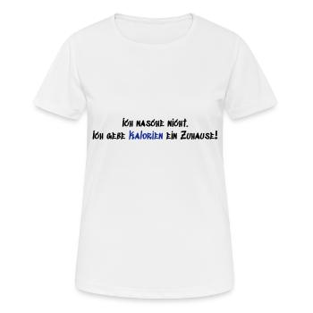 Ich nasche nicht - Frauen T-Shirt atmungsaktiv - Weiß - Vorne - AI Model Female 172 dark (172cm)