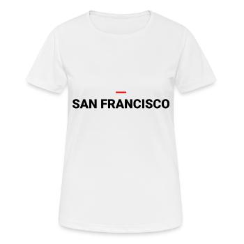 SAN FRANCISCO - T-shirt respirant Femme - blanc - Devant - AI Model Female 172 dark (172cm)