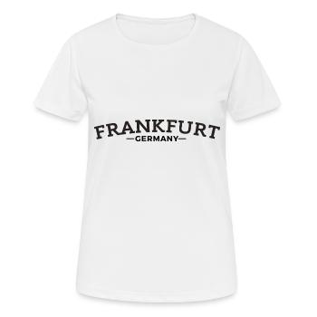 Frankfurt am Main Germany Meine Stadt Geschenkidee - Frauen T-Shirt atmungsaktiv - Weiß - Vorne - AI Model Female 172 dark (172cm)