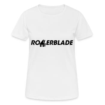 Logo Rollerblade noir - T-shirt respirant Femme - blanc - Devant - AI Model Female 172 dark (172cm)