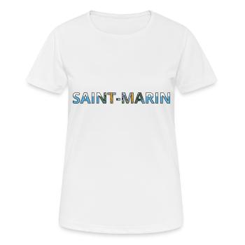 Drapeau Saint-Marin - T-shirt respirant Femme - blanc - Devant - AI Model Female 172 dark (172cm)