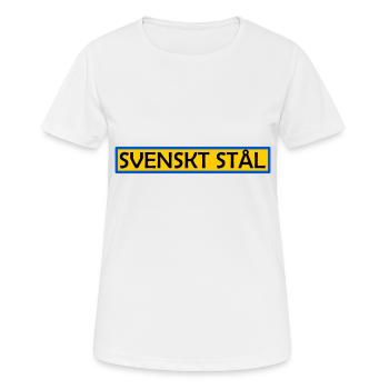 Acier suédois - T-shirt respirant Femme - blanc - Devant - AI Model Female 172 dark (172cm)