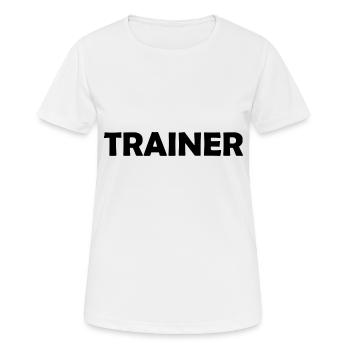 Formateur Entraîneur Sport Training - T-shirt respirant Femme - blanc - Devant - AI Model Female 172 dark (172cm)