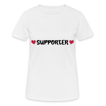 Cœur de supporter - T-shirt respirant Femme - blanc - Devant - AI Model Female 172 dark (172cm)