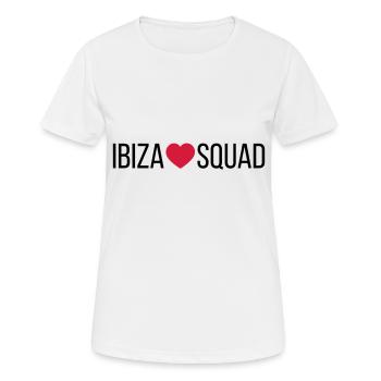 Ibiza Squad Heart - T-shirt respirant Femme - blanc - Devant - AI Model Female 172 dark (172cm)