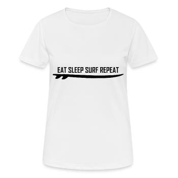 Surfing Surfboard Surfer Wassersport - Frauen T-Shirt atmungsaktiv - Weiß - Vorne - AI Model Female 172 dark (172cm)