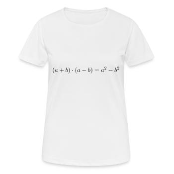 3. Binomische Formel - Frauen T-Shirt atmungsaktiv - Weiß - Vorne - AI Model Female 172 dark (172cm)