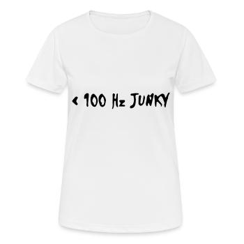 rzhw_100hz-junky - Frauen T-Shirt atmungsaktiv - Weiß - Vorne - AI Model Female 172 dark (172cm)