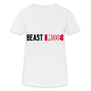 logo monster mode on switch beast button switch - Women's Breathable T-Shirt - white - Front - AI Model Female 172 dark (172cm)