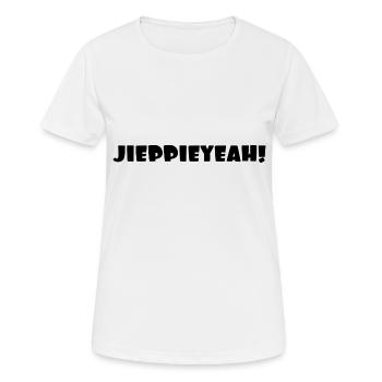 Freude - Frauen T-Shirt atmungsaktiv - Weiß - Vorne - AI Model Female 172 dark (172cm)
